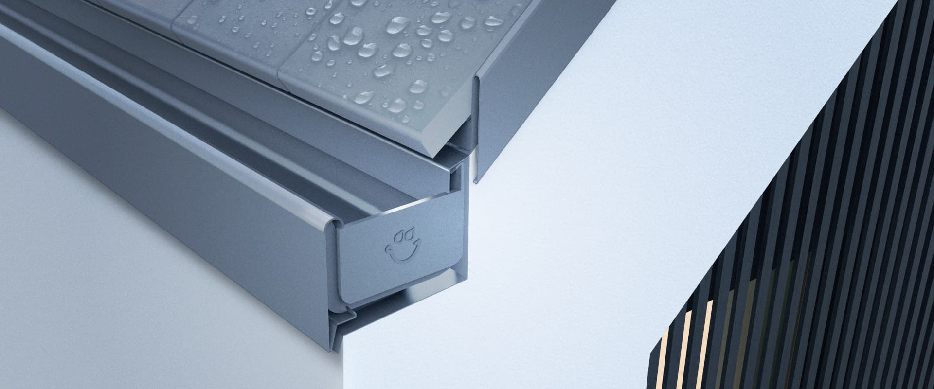 BlueFlow Gutter Guard Cross-Section